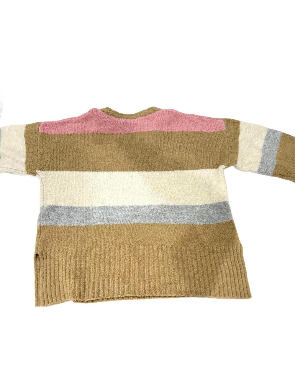 Topshop Supersoft Fuzzy Brushed Striped Sweater Oversized Cozy Knit Size 14 XL - Picture 4 of 9